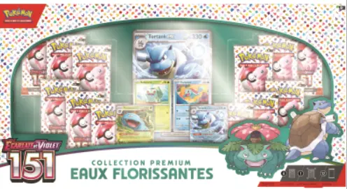 Pokémon JCC : Écarlate et Violet - 151 - Collection Premium EV3.5 Eaux Florissantes - Précommande 30/06/25